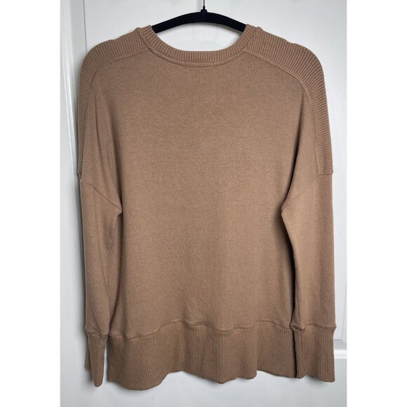 Michael Stars‎ Womens Ribbed Camel Tan Sweater Sz Small  Chic Cozy Timeless - Picture 2 of 8
